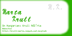 marta krull business card